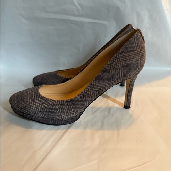 Ivanka Trump Career Office Platform Plaid Gray High Heels Pumps Size 6 - Picture 4 of 9